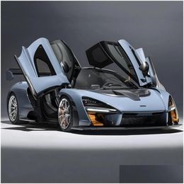 Cars Diecast Model Cars 1/32 Mclaren Senna Alloy Sports Car Diecasts Metal Toy Vehicles Simation Sound And Light Collection Kids Gifts