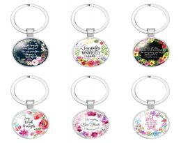 2020 17 Styles Bible Verse Key Chain Women Men Keyrings Keychains Car Key Holder Scripture Quote Faith Jewelry Gift Keyf2493615