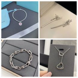 New Look Necklace Cute Heart Necklace Pendant Choker Bracelets Love Heart Chain Earrings for Women Dainty Gold Jewerlry Accessories Christmas Gifts for Her