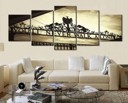 Modular Vintage Pictures Home Decor Paintings On Canvas 5 Pieces Anfield Stadium Wall Art For Living Room HD Printed Modern1161657