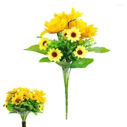 Decorative Flowers Faux Sunflowers Realistic Sunflower Flower Arrangement Home Decor Simulation Table Centrepieces For