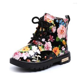 Boots Comfy Kids Winter Warm Child Floral Rubber Soled Girl Shoes Graceful Flower Print Girls Snow