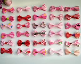 100pcs lot 3 5cm Hair Bows HairPin for Kids Girls Hair Accessories Baby Hairbows Girl Flower Barrettes Hair Clips28979958841