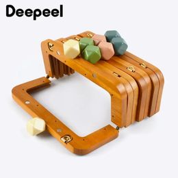 1Pc Deepeel 208cm Wood Bag Clre Handle Resin Head Purse Sewing Brackets Kiss Clasp Handbag Hardware Handles Decor Accessory 231227