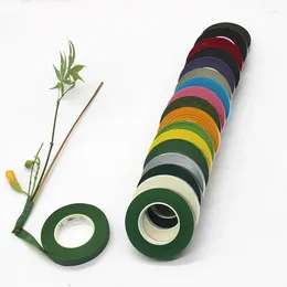 Decorative Flowers Floral Green Tapes 12mm 20m/ROLL Tape Corsages Buttonhole Artificial Flower Stamen Wrap Florist Stretchy