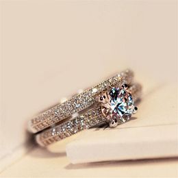 Whole-Victoria Wieck Real Solitaire 5mm Topaz simulated Diamond 925 Sterling silver Women Wedding Ring Set Engagement Band Sz 249T