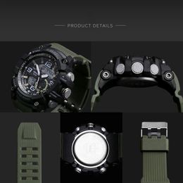 Smael Watch Sport Men's Wristwatch LED Digital Clock Waterproof Dual Time Wristwatch Military Watch 1617 Mens Watches Militar315r