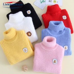 Kids Sweater For Girls Baby Winter Turtleneck Long Sleeve Clothes Fashion Spring Boys Children Clothing Pullover Knitted Tops 231228