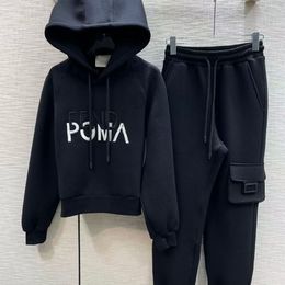 Women's Two Piece Sets Pants Casual Suits Designers Hooded Jackets luxury designer woman jacket Capsule Collection Fashion Long Sleeve Jackets pants C919