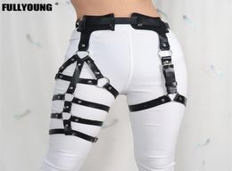 Belts Fullyoung Sexy Fashion Women Lingerie Waist To Leg Leather Harness Personality AllMatch Thigh Belt Suspender Garter31172379189