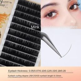 False Eyelashes Eyelash Extension C D Curl Individual Supplie Volume Faux Mink Lashes Natural Premium Matte Black 12rows/Tray Maquiagem