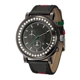 Fashion Watches Women Men Big dial style Leather strap Quartz wrist Watch 132808