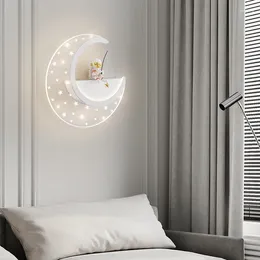 Wall Lamp Modern Creative Cartoon Children's Room Lamps Acrylic LED Lighting Boys Girls Bedroom Bedside Fixture 30cm