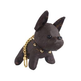 High quality leather key ring method dog-fighting doll keyrings classic brand handbag Key chain250B