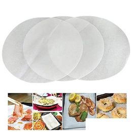 Other Bakeware 500Pcs/Lot Round Reusable Cake For Air Fryer Oil-Proof Baking Paper Mat Loaf Bread Barbecue Home Kitchen Mtipurpose Diy Dhie0