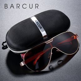 BARCUR Driving Polarised Sunglasses Men Brand Designer Sun Glasses For Men Sports Eyewear Lunette De Soleil Homme 231228