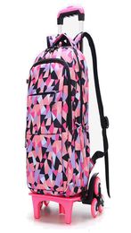 2019 New Removable Children School Bags Waterproof For Girls Trolley Backpack Kids Wheeled Bag Bookbag Travel Luggage Mochilas Y194477614