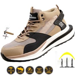 Work Boots Safety Steel Toe Shoes Men PunctureProof Indestructible Security Protective Zapatos De Hombre 231225