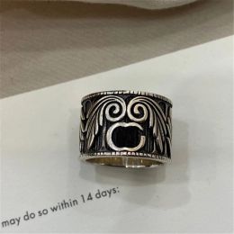 Designer Vintage Ring Tiger Lover Rings Couple Heart Gold Stainless Steel Man Letter Band Jewellery Women Luxury Designers Sun Flower Ring Gift