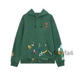 Mens Women Designers Hoodies Galleryes Fashion Hoodys Winter Man Long Sleeve Womens Hoodie Clothing Casual Clothes Green UG0G