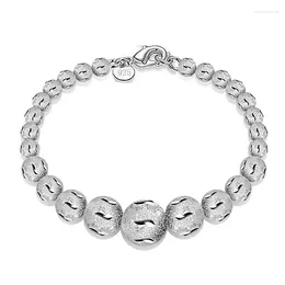 Link Bracelets Magic Chinese Lucky Bead Bracelet 925 Sterling Silver Ball Elegant Woman With Good Quality Lobster Charm Jewellery