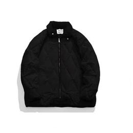 Anti season down cotton jacket for men's winter jacket with new, student winter diamond checkered jacket, small cotton jacket