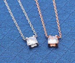 fashion jewelry womens necklace single pendant solitaire white diamond necklaces stainless steel Party Circle Wedding gold chain p7958955