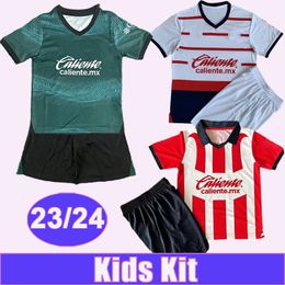 23 24 Guadalajara I. BRIZUELA Kids Kit Soccer Jerseys A. VEGA G. SEPULVEDA J. ANGULO F. BELTRAN L. OLIVAS J. MOLINA M. PONCE Home Away 3rd Football Shirts