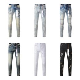 purple jeans designer jeans men designer jeans for men women pants purple brand jeans summer hole new style Embroidery self cultivation and small feet fashion88