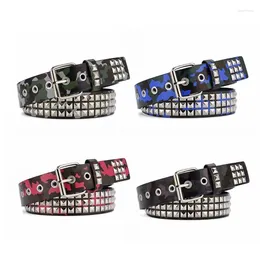 Belts Versatile Punk Style Waist Strap With Pyramid Studs For All Occasions