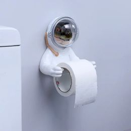Creative Toilet Paper Towel Holder Without Punching Roll Cartoon Resin Tissue Box Home Decor Bathroom Accessory 231227