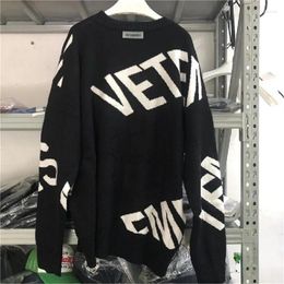 Women's Sweaters Fashionable Retro Vetments Sweater Casual Knit Yarn Loose Fitting Men And Women 1:1 Autumn Winter Style