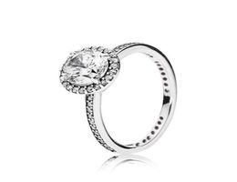 Real 925 Sterling Silver CZ Diamond RING with Original box set Fit style Wedding Ring Engagement Jewellery for Women Girls90441863752238