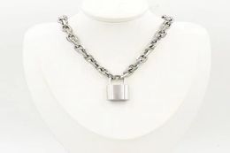 2021 Luxury designer Necklace Jewelry gold necklaces for women trendy titanium steel love lock head mens fashion thick chain No al2964942