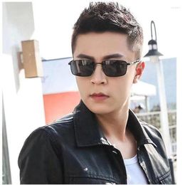 Sunglasses Men's Polarized Men Fashion Pochromic Metal Sun Glasses Night Driving Fishing Eyewear UV400