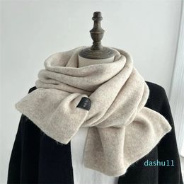 Scarves Solid Color Multi-color Scarf For Winter Dark Gray Couple Thickened Warm Neck Women Men