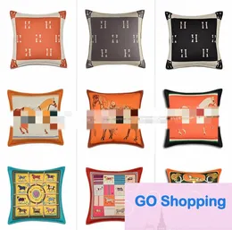 Luxury Printing Couch Pillows Holland Velvet Texture High-End Model Room Bedside Square Cushion Lumbar Pillow