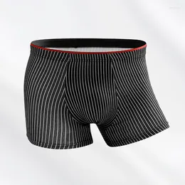 Underpants Men's Striped Boxer Shorts Bulge Pouch Comfortable Loose Sports Breathable Underwear