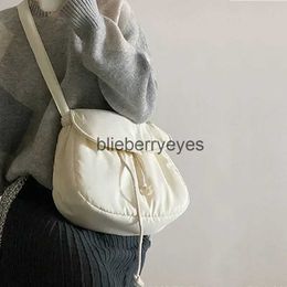 Shoulder Bags Soft Cotton Women's Casual Crossbody Bag White Large Capacity Messenger Purse Student 2023 Simple Lady Fashionblieberryeyes