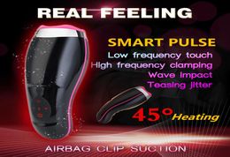 Auto Heating Sucking Male Masturbator Cup Smart Pulse Flashlight Vibrator vagina real pussy Sex Machine Blowjob Sex Toys For Man T7989185