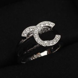 2023 Luxury quality charm band ring with diamond in silver plated hollow design have box stamp PS3320273d