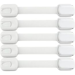 10pc Child Safety Strap Locks Baby for Cabinets and Drawers Toilet Fridge More Adhesive Pads No Installation Required 231228