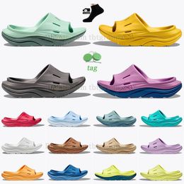 hoka slippers mens womens platform sandals designer Hokas Ora Recovery Slide 3 Slipper Summer Beach Foam Rubber Clog Black slides Clifton Bondi 8 room house Sandels
