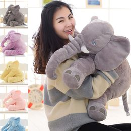 Elephant Plush Toy 40cm Soft Elephant Stuffed Animal Plush Doll Pillow Baby Sleeping Back Cushion Newborn Playmate Kids Toys