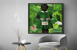 Ruud van Empel Standing In Green Painting Poster Print Home Decor Framed Or Unframed Popaper Material241u6837231