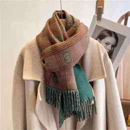 26% OFF Korean version double-sided cashmere for women with thickened autumn winter new warm scarf and shawl dual use fashion