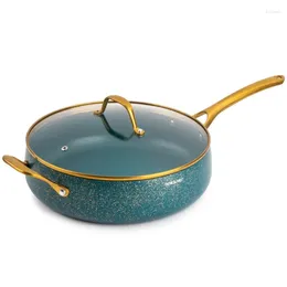Cookware Sets Thyme & Table Nonstick 5QT Saute Pan Peacock Blue