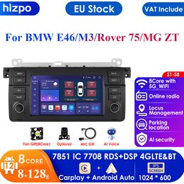 4G-LTE Carplay Android 12 Autoradio Car Multimedia Player Stereo for 3 Series E46 M3 318/320/325/330/335 1998-2005 GPS Navi