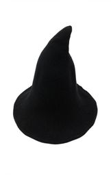 Witch Hat Diversified Along The Sheep Wool Cap Knitting Fisherman Hat Female Fashion Witch Pointed Basin Bucket for Halloween313769699035