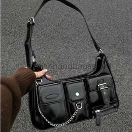 Shoulder Bags Richme Punk Bolso jer Fashion 2023 Trend New Design Chains Crossbody Harajuku Y2k PU Individuality Ladiesstylishhandbagsstore